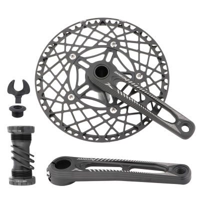 JIANKUN พับจักรยาน Crank ชุด BCD130mm Ultra Light อลูมิเนียม Hollow Crankset Chain แหวน52535658T จักรยาน Crank