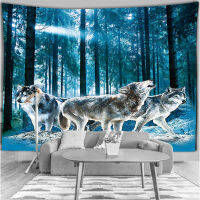 Tree Forest Animal Tapestry Wolf Tapices Room Wall Art Home House ห้องนอน Aesthetic Decor สำหรับ2023 Tapiz Y2k Arazzi แขวน