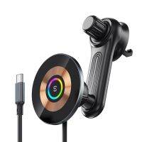 ที่ชาร์จในรถยนต์แบบไร้สาย RGB 15W Fast Car Phone Holder Wireless Charger Automatic Sensor in Car Charging Mount Vent