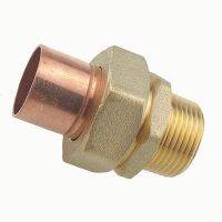 Brass BSP Male Thread + Copper Welding Pipe Fitting Straight Union Nut Socket Connector for Air Conditioning Refrigeration Pipe Fittings Accessories