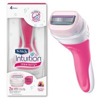 Schick Intuition Island Berry Womens Razor Blade Refills with Acai Berry Extract, 1Handle with 2Refills ชุดมีดโกนรุ่นพิเศษมาพร้อมก้อนสบู่และใบมีดรีฟิลสินค้านำเข้าจากออสเตรเลีย