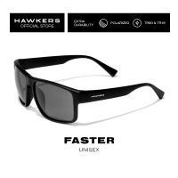 HAWKERS POLARIZED Black Dark FASTER Sunglasses for Men and Women. UV400 Protection. Official Product designed in Spain 140007