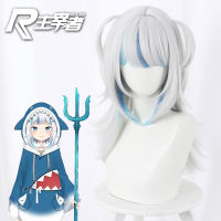 วิกผมคอสเพลย์ Hololive Gawr Gura ฉลามยาวสีขาว hololive Gawr Gura cosplay wig Virtual idol shark Long white hair