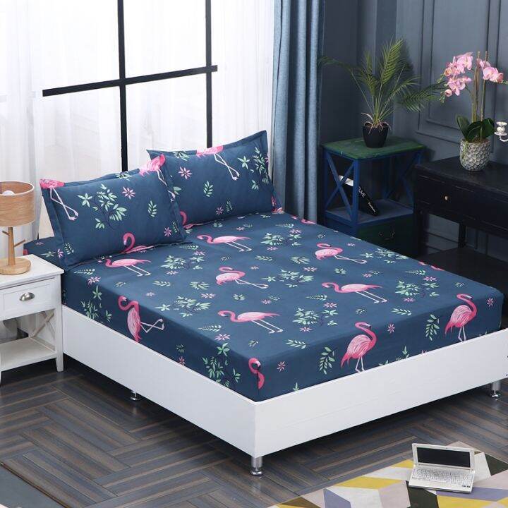 cw-1pc-100-polyester-fitted-sheet-mattress-cover-printing-four-corners-with-elastic-band-bed-160cmx200cm