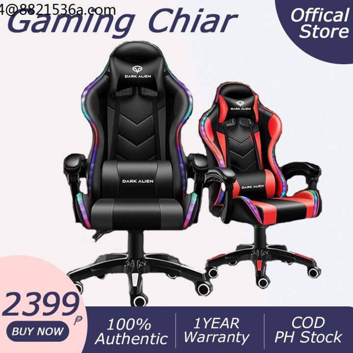 Laptop stand ♂STOCK Dark alien RGB leather gaming chair massage neck ...