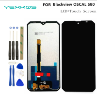 100 Baru Diuji untuk Paparan LCD Blackview OSCAL S80 + Penggantian Skrin สำหรับ S80 LCD Blackview + Gam