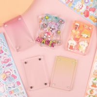 Transparent Acrylic Sticker Holder Magnetic Protective Sleeve Thick Acrylic Blocks Children Card/Photo/Sticker Holder Card Holders