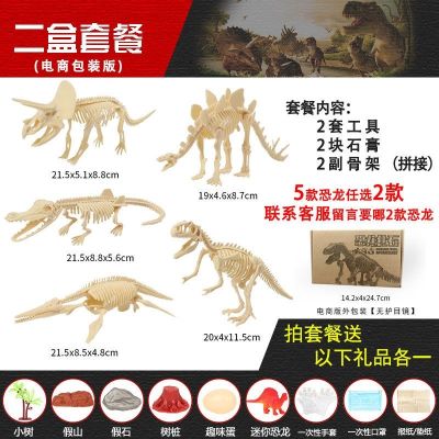 Animal model simulation dinosaur fossils blind box of archaeological excavation toy girl 3-65 male seven or eight years old children assembled
