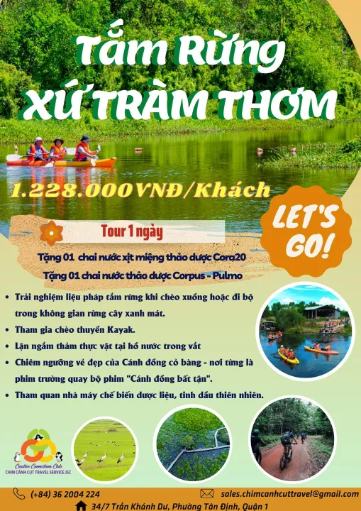 Tour [Voucher] “Tắm Rừng Xứ Tràm Thơm” 1 Ngày – Chim Cánh Cụt Travel ,SKU : 1797973855_VNAMZ-8082692165 >>>🇻🇳 Top1Vietnam 🛒>>> lazada.vn 🇻🇳🇻🇳🇻🇳🛒🛍🛒