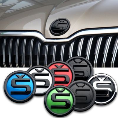 1PCS 3D ABS Car Badge Hood Bonnet Front Grille Rear Trunk Emblem Sticker for Skoda S LOGO Octavia 2 3 1 Kodiaq Yeti Superb Fabia