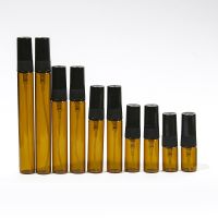 20PCS 2ML/3ML/5ML/7ML/10ML Brown Light Proof Glass Perfume Sample Dispenser Bottle Travel Portable Empty Spray Refillable Bottle Travel Size Bottles C