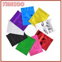 TIINSOO 10/30PCS สีสัน องค์กร แบน ซีลความร้อน กระเป๋าเก็บของ ถุงอลูมิเนียมฟอยล์ มันเงา