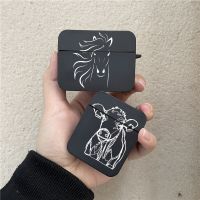 Animal Horse Cows Butterfly Apple Case for AirPods Pro2 3 2 1 Pro Black Bluetooth Earphone Box Fashion Cover Funda Wireless Earbud Cases
