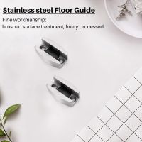 2PCS Floor Guide Glass Sliding Door Stainless Steel Floor Guide for Frameless Sliding Glass Doors Guide Replacement