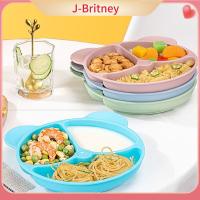 จานไอเท็มสำหรับเด็กอาหารส้อมให้อาหาร6ชิ้น J-BRITNEY จานซิลิโคนชุดให้อาหารทารกปลอดภัยอุปกรณ์ทานอาหารสำหรับเด็กจานรับประทานอาหาร