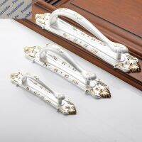 【CW】 1Piece Zinc Ivory Gilded Gold European Face Mount Door Pull Handle Villa Closet