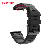 26 22MM Watchband Strap for Garmin Fenix 5 5X 3 3 HR Fenix 6X 6 6S S60 MK1 Watch Quick Release Silicone Easyfit Wrist Band Strap