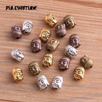 20pcs 7x7x9mm Four Color Buddha Head Portr Bead Spacer Bead Charms For Diy Beaded Bracelets Jewelry Handmade Making