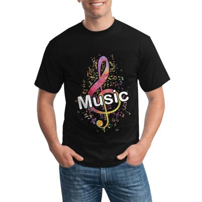 New Arrival Custom T-Shirt Fun Colorful Musical Note Gildan 100% Cotton