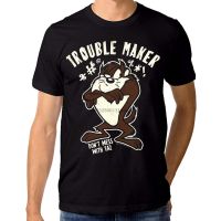 S-5XLเสื้อยืดพิมพ์ลายแฟชั่น เสื้อยืดลําลอง แขนสั้น พิมพ์ลาย Taz Trouble Maker Tasmanian Devil แฟชั่นสําหรับผู้ชาย