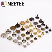 100sets Metal Double Cap Rivet Studs Button Round Rivet Nail for Leather Craft Bag Belt Shoes Garments Hat Pet Collar Buckle