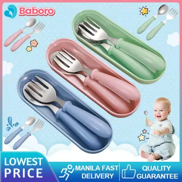 304 Stainless Steel Children'S Spoon Set For Baby Self-Feeding