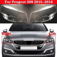 ฝาครอบไฟหน้ารถสำหรับ Peugeot 508 2015-2016ที่ครอบโคมไฟหน้าไฟฉายคาดศีรษะฝาครอบไฟฝาครอบเลนส์กระจก