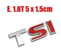 รถจัดแต่งทรงผม3D TSI โครเมี่ยมตราโลโก้สัญลักษณ์สติ๊กเกอร์3D โลหะโลหะผสมสังกะสีกันน้ำตราสัญลักษณ์สติกเกอร์รูปลอก