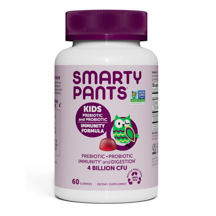 SmartyPants Kids Prebiotic & Probiotic Gummy 60 Count Grape Flavor