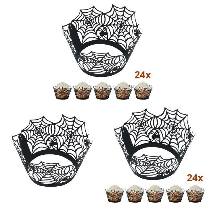 halloween-spider-web-decor-halloween-cake-paper-cup-cake-paper-halloween