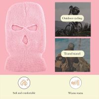 Full Face Cover Ski Mask Hat 3 Holes Balaclava Windproof Knit Beanies Bonnet Winter Warm Unisex Caps