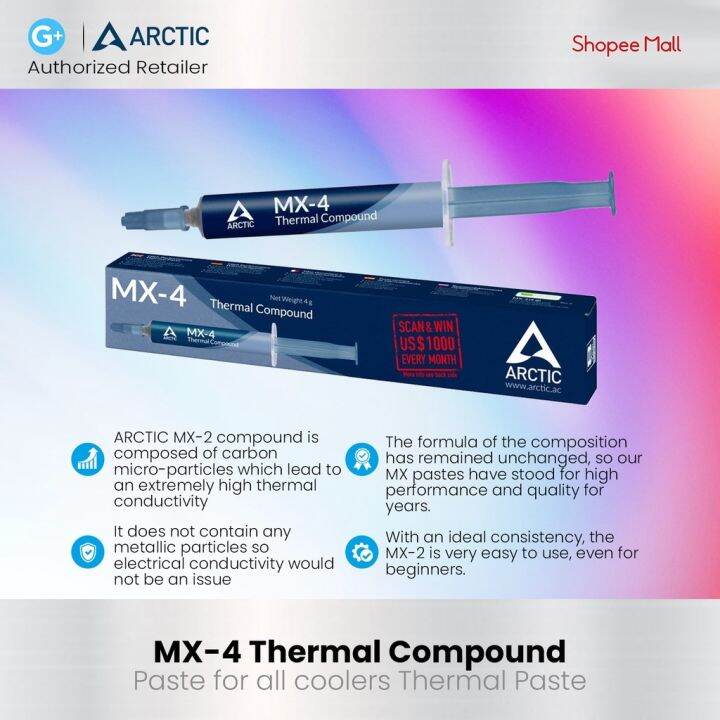 Arctic MX4 Thermal Compound Paste for all coolers Thermal Paste Lazada PH