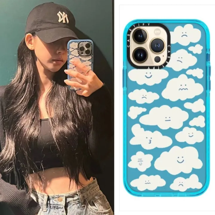 Casetify aespa KARINA Same White Cloud Case For iPhone 14 11 12 13