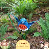 Happy Blue Bird Garden Plug-In Home ตกแต่งสัตว์นกตกแต่งที่สมจริงและเหล็กที่สวยงามแขวนกลางแจ้ง