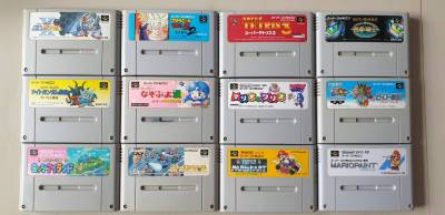 ตลับเกมส์ Super Famicom เกมส์สนุกย้อนวัยเด็กใช้งานได้ปกติ (เกมส์ที่ 7 กับ 12 ต้องใข้เม้าท์ของเครื่อง SFC เล่นเท่านั้นครับ)