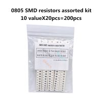 200PCS 1% 0805 SMD resistors assorted kit set  10 valueX20pcs=200pcs 1R00 R820 R750 R620 R500 R470 R330 R220 R150 R100 LED Bulbs