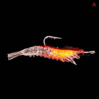 Laogeliang เหยื่อตกปลาปลาหมึกกุ้งเรืองแสง4สี3G-60mm เหยื่อล่อปลาแบสนุ่ม