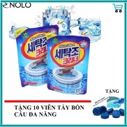 Combo 2 Bịch Bột Tẩy Vệ Sinh Lồng Máy Giặt Tặng 10 Viên Tẩy Bồn Cầu