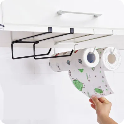 Tissue Paper Stand Hanging Storage Holder Toilet Paper Holder Kitchen Towel Rack Wall-mounted Shelf