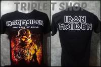 เสื้อยืดคอกลมสกรีนลาย IRON MAIDEN