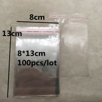 100pcs Resealable Poly Bag Transparent Opp Plastic Bags Self Adhesive Seal Bag