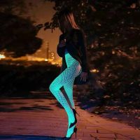 【CC】◎☾  Noctilucence Hot Hollow Out Fishnet Stockings Mesh Pantyhose Fashion Tights 1pcs tt100