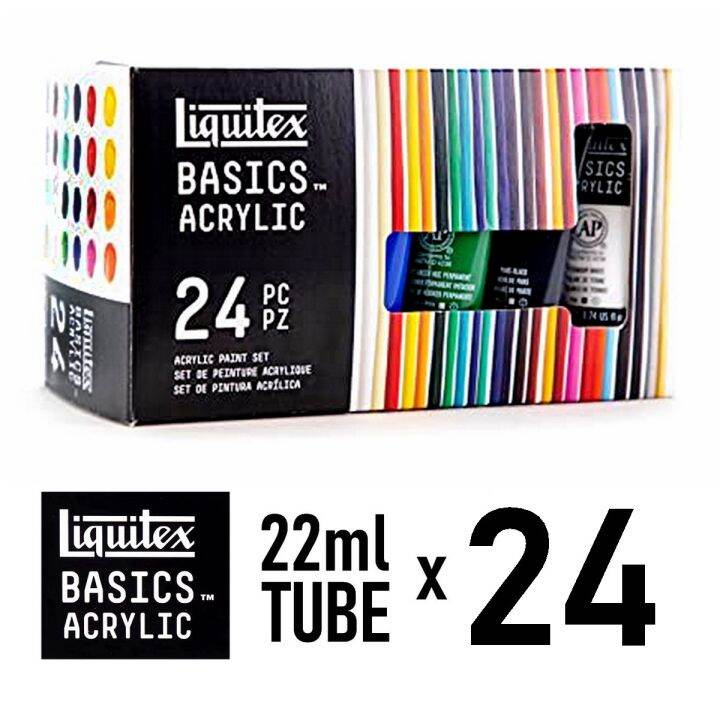 LIQUITEX BASICS Acrylic Paint Set 24 pc. x 22 ml tube Acrylic Paint set