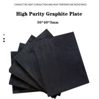 5pcs High Pure Graphite Plate Panel Sheet Carbon Graphite Electrode Pyrolytic High Temperature Resistance 50x40x3mm For DIY