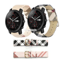 สายหนังลายสก๊อต 22 มม. สำหรับ Huawei Watch GT / GT2 46mm / GT3 46mm / GT3 46mm / GT2 Pro / Honor Magic Watch 2 46mm / Honor GS Pro / Watch Buds / Watch GT3 SE / Watch 3 Pro / Watch 4 Pro สายนาฬิกาสมาร์ท