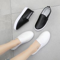 High quality new style small white shoes womens leather white nurse shoes student shoes slip-on slip-on shoes casual flat flat heel womens single shoes