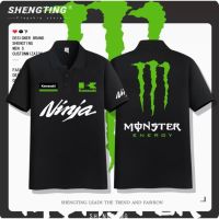 2023 New Fashion  MOTOGP Kawasaki custom motorcycle racing suit  Outdoor riding POLO shirt T-shirt，Size: XS-6XL Contact seller for personalized customization of name and logo