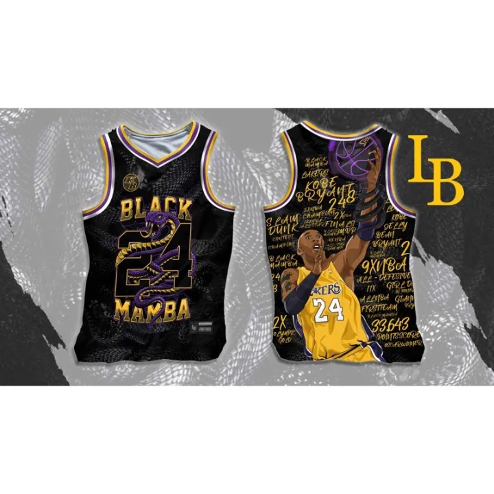 Black Mamba Kobe Bryant 24 Full Sublimation Basketball Jersey | Lazada PH