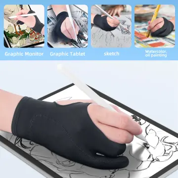 5 Pack Artist Gloves For Tablet Digital Drawing Glove Two Thicken Palm  Rejection Glove For Graphics