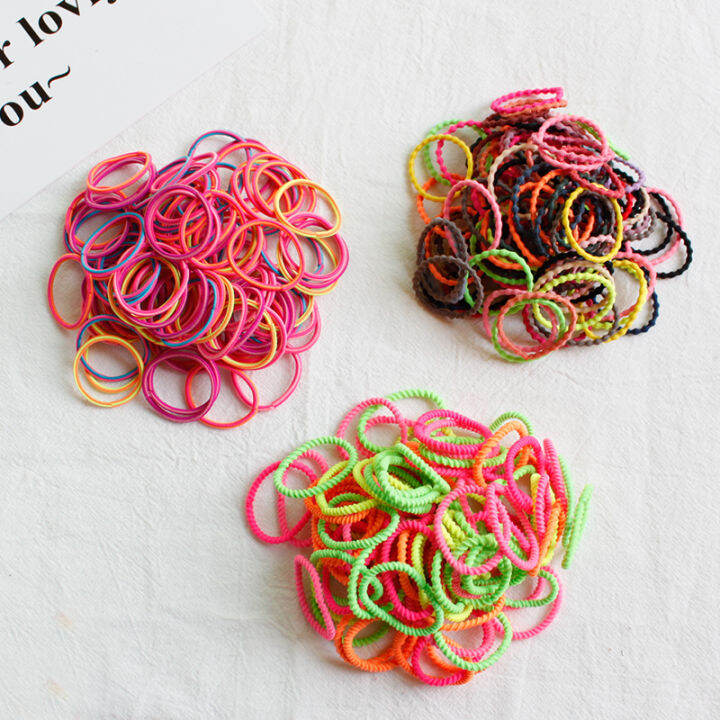 Bold rubber band girl baby color hair rope does not hurt hair tie hair